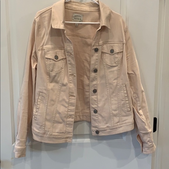 baby pink jean jacket